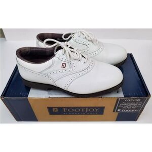 Footjoy softjoy terrain women golf shoes white waterproof leather 6W NIB $85